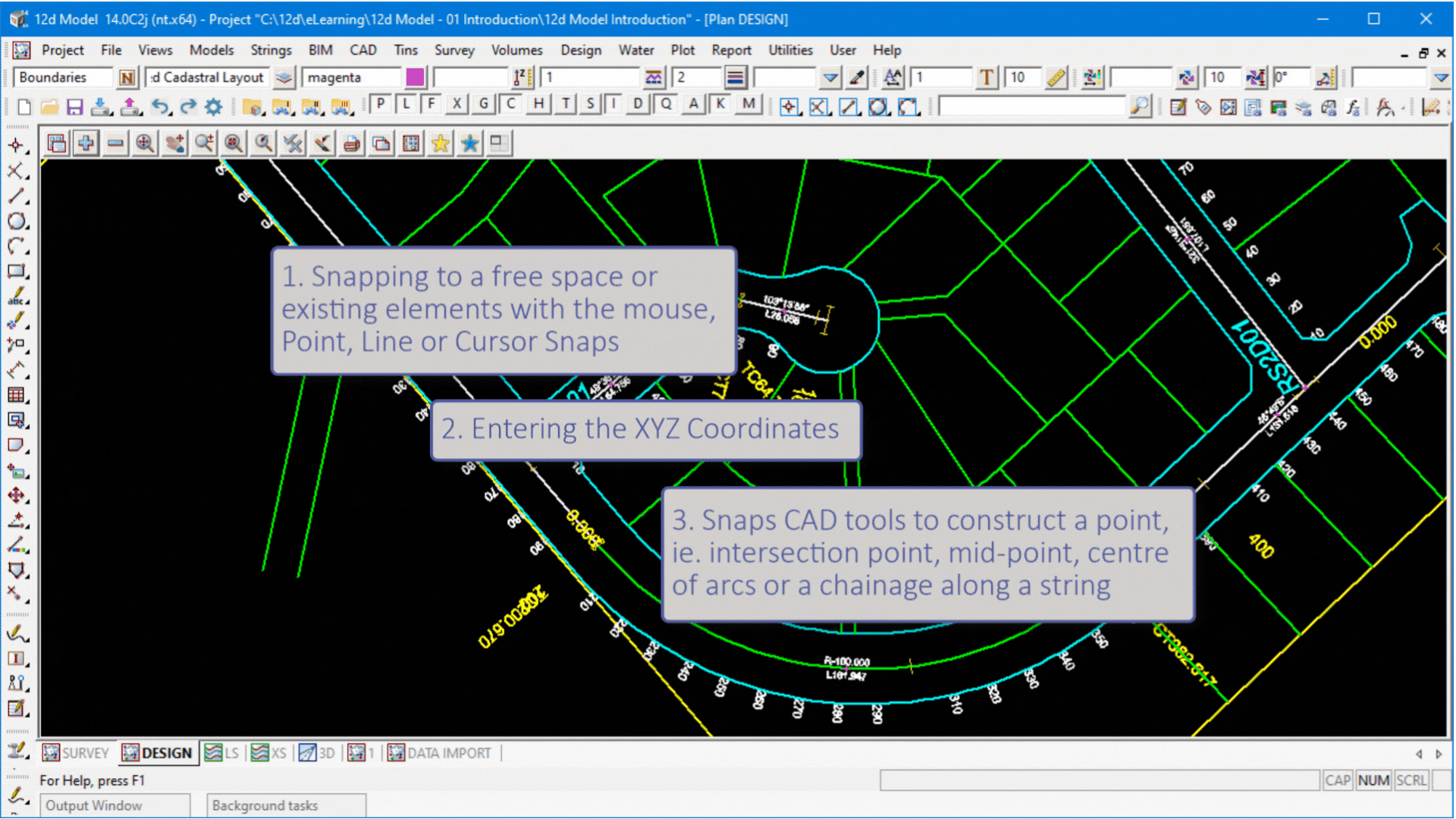 Design Pad Creation and Volume Calculations